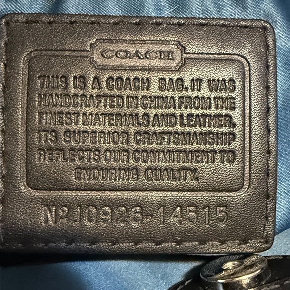 Coach Peyton Signature Canvas Carryall Shoulder Bag in Dark Denim and White - Picture 9 of 15